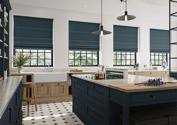 Saltaire, Denim - Roman Blind - Image 6